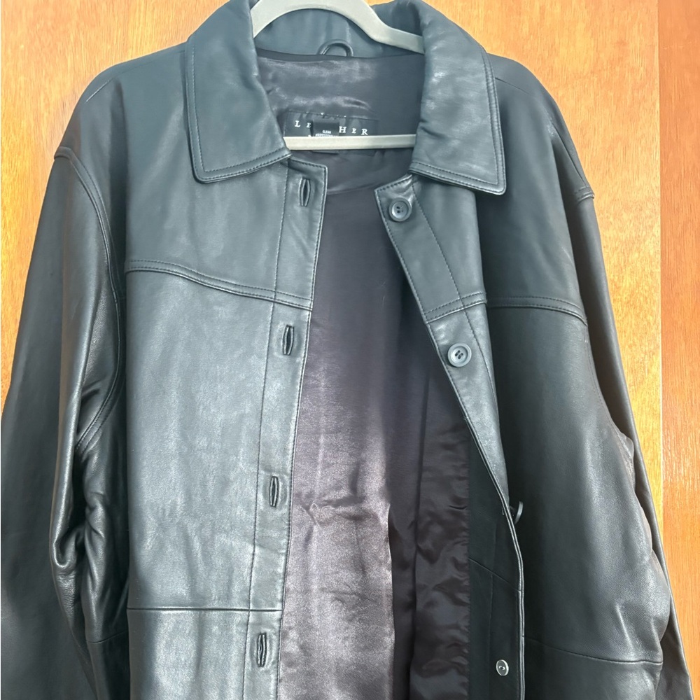 Black Leather Jacket 3xl